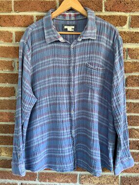 carbon 2 cobalt effortlessly cool textured shirt * lightweight * size XXL